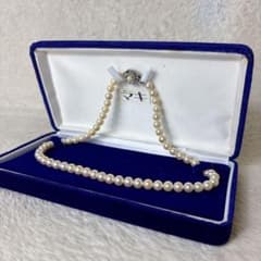美品】ジュエリーマキ アコヤ真珠 パールネックレス フラワー シルバー