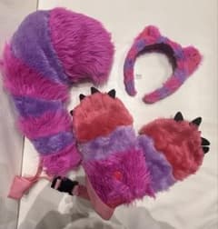 チェシャ猫 カチューシャ　シッポ　手袋 セットのサムネイル