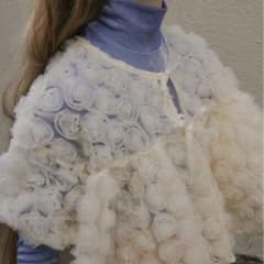 poppy フラワーバルーンチュールボレロ(クリーム) - メルカリ