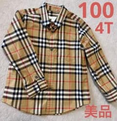 【美品】バーバリー　シャツ　男女兼用　4T 100㎝　フォーマルのサムネイル
