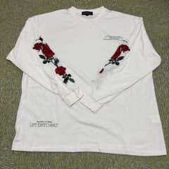 JACKROSE 長袖Tシャツ ホワイト 薔薇刺繍のサムネイル