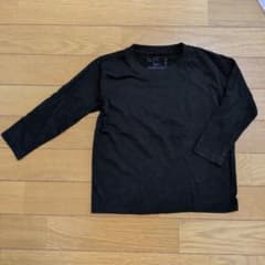 無印良品男児女児100cm長袖TシャツロンT黒ブラック