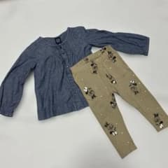 babyGAP デニムシャツ 90 ミニーマウス レギンス プレゼントのサムネイル