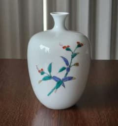 奥川俊右衛門 有田焼 白磁 現代の名工 花瓶 フラワーベース 井上萬二