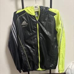 adidas ピステ・ウィンドブレーカー M 黒/黄緑 - メルカリ