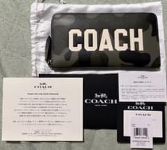 COACH アコーディオン ウォレット・カモ プリント コーチグラフィック
