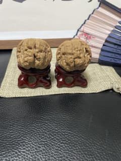 金蟾蛤蟆頭] 38mm－小眾麻核桃－現貨/文玩核桃/舒壓保健/