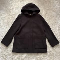 IENA 二重織りシャルムハーフコート ブラウン 38 クリーニング済み IENA 二重織りシャルムハーフコート ブラウン 38 クリーニング済み