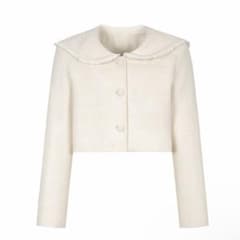 muguet tweed frill sailor jacket - メルカリ
