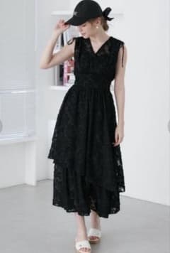 CALNAMUR カットジャガードティアードワンピース ニコるんのサムネイル