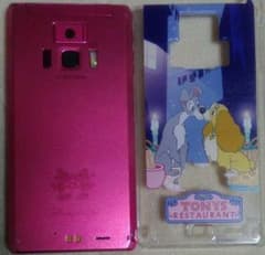 ドコモ F-08D 富士通 シャイニーピンク ディズニーモバイルのサムネイル
