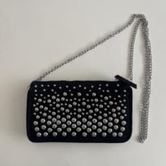 ZARA スタッズ ショルダーバッグ ブラックのサムネイル