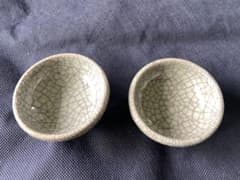 中国古美術品　清の時代　青磁　哥窯　茶盃　2客 中国古美術品 清の時代 青磁 哥窯 茶盃 2客 - メルカリ