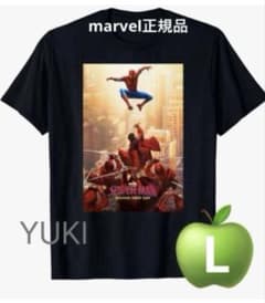 L 사이즈 스파이더 맨 브랜드 뉴 데이 포스터 아트 티셔츠 D