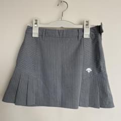 DESCENTE GOLF ストライプ プリーツ スカート グレー 64 - メルカリ