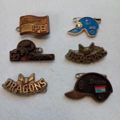 1970年代 プロ野球バッチ 6種類（中日ドラゴンズ） - メルカリ