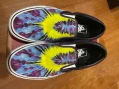 VANS スニーカー　スリッポン　パープル系 タイダイ　25cmのサムネイル