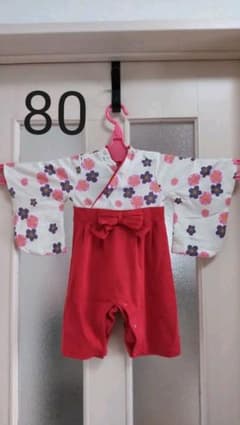 袴ロンパース 80 女の子のサムネイル