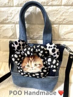 コヤンイサムチョン ハンドメイドリメイクデニムショルダートート