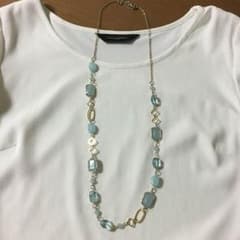 ロングネックレス ブルーのサムネイル