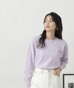 混クルーネックワイドトップス／ナノユニバースのサムネイル