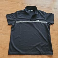 FILA フィラ ハーフジップ ポロシャツ ブラック Mのサムネイル