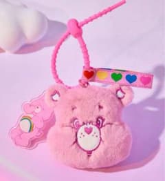 ケアベア carebear ピンク キーチェーン キーホルダー スクバにも