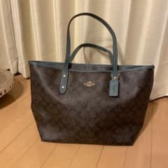 COACH トートバッグ ダークブラウン/ターコイズのサムネイル