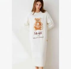 ジェラートピケ シュタイフコラボ ルームワンピース ホワイト M - メルカリ