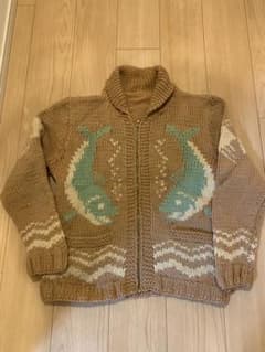 【珍品】ビンテージ　カウチンニット　古着　レア フィッシュ イルカ m27954584067_1.jpg?1766932911