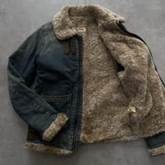 JOHNBULL Denim Sherpa Jacket Y2K Grunge