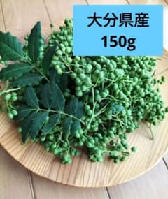 程よい大きさ　山椒の実　150g　無農　朝倉山椒のサムネイル