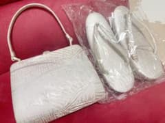 草履バッグセット　キンワシ印　銀 シルバーのサムネイル