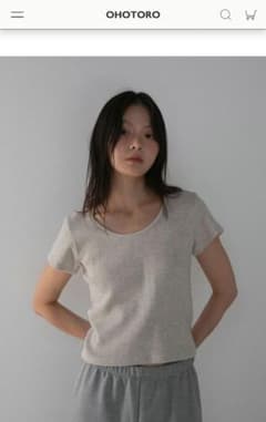 シンプル 半袖Tシャツ オートミールのサムネイル
