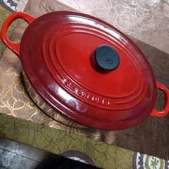 LE CREUSET オーバル 両手鍋 レッド25 - メルカリ