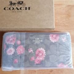 【新品・未使用】COACH　長財布　シグネチャー(フローラル)のサムネイル
