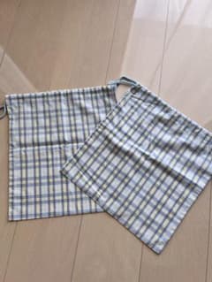 チェック柄 巾着袋 2枚セットのサムネイル