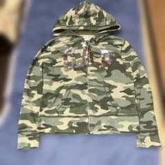 00s OLD GAP スパンコール 迷彩 短丈 ジップパーカー y2k 裏原 - メルカリ