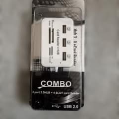 USB2.0 USBハブ 3ポート＋カードリーダー 4スロット COMBOのサムネイル