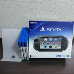 SONY PS Vita ブラック＋32GBメモリーカード＋ゲーム3本のサムネイル