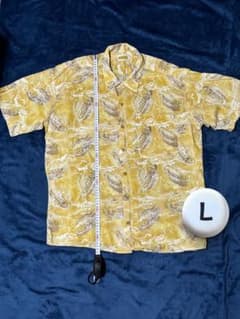 半袖シャツ 魚柄 イエロー Lサイズのサムネイル