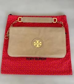 TORY BURCH クラッチバッグ ベージュ チェーンショルダーのサムネイル