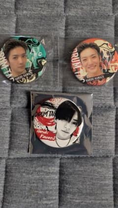 DRUM TAO　河津晴喜　缶バッチ3種セット DRUM TAO 河津晴喜 缶バッチ3種セット - メルカリ