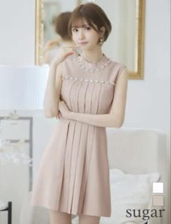 り*り様 sugar ノースリーブプリーツドレス ピンク - メルカリ