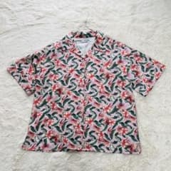 NICORON 半袖 アロハシャツ ピンク 花柄のサムネイル