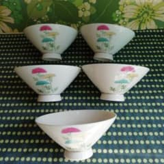 レトロ　お茶碗　5個セット　陶器