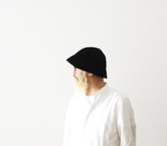 HenderScheme キルティング　セーラーハット　黒のサムネイル