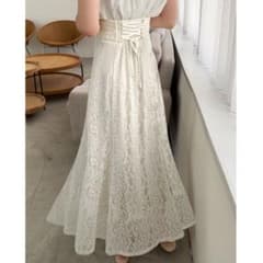 GRL 花柄レースバックレースアップマーメイドスカート（tt006） Mサイズのサムネイル