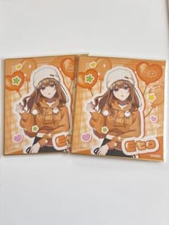 からぴち カラフルピーチ えとさんピクニック ミニ色紙 2枚セットのサムネイル