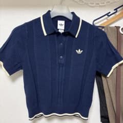 adidas 半袖 ポロシャツ ネイビーのサムネイル